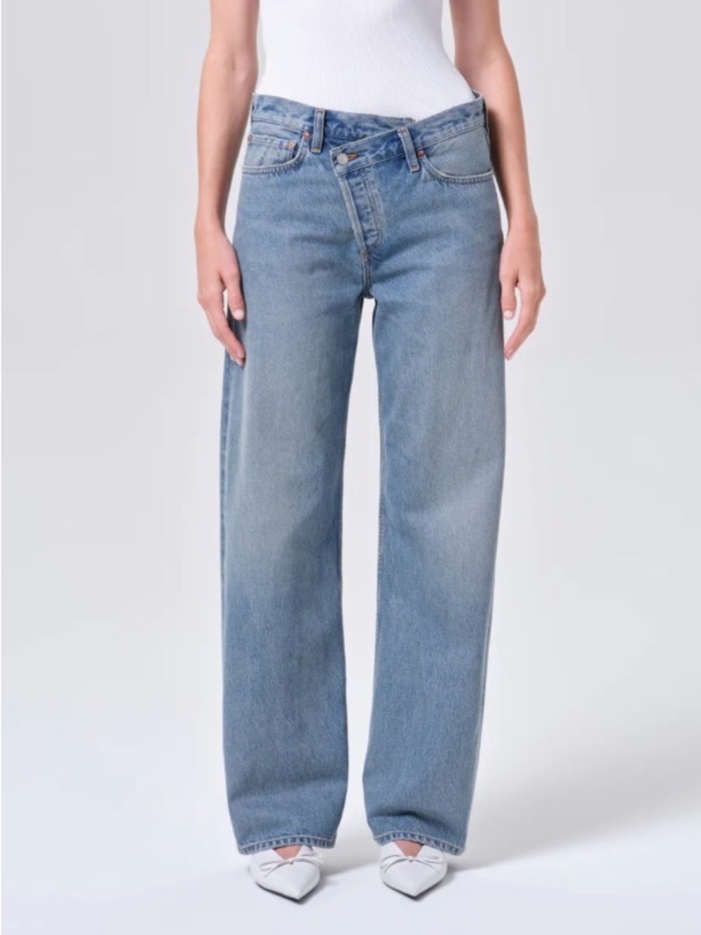 Agolde Light Blue Wide-Leg Jeans